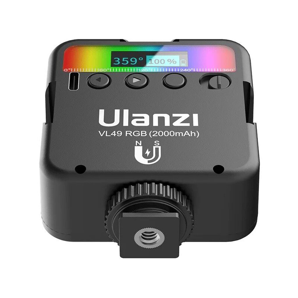 [ประกันศูนย์ไทย 1 ปี] Ulanzi VL49 Mini RGB 360 สี Light Rechargable ไฟสตูดิโอ LED ไฟติดหัวกล้อง ไฟเซลฟี่ ไฟถ่ายสินค้า...