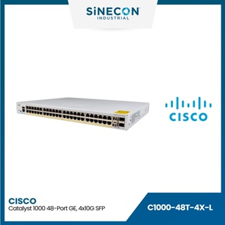 CISCO SWITCH สวิตซ์ CATALYST 1000 48PORT GE, 4X10G SFP (C1000-48T-4X-L)