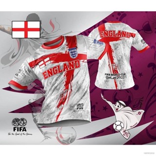 Yt2 เสื้อยืดลําลอง แขนสั้น พิมพ์ลาย Qatar World Cup England Fans 22 23 พลัสไซซ์ สําหรับทุกเพศ TY2