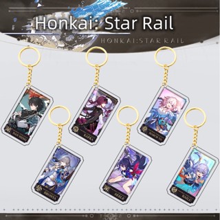 Honkai: พวงกุญแจอะคริลิค จี้การ์ตูนอนิเมะ Star Rail Himeko March 7th Serval น่ารัก ของขวัญ สําหรับห้อยกระเป๋า