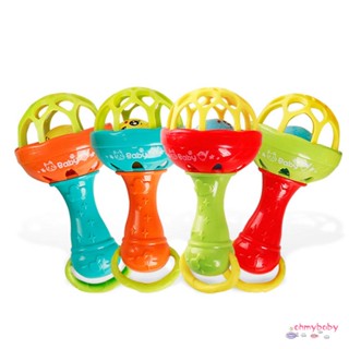 1Pcs โยกมือถือ Bell Baby Soft Rubberer Rattle Rod Multi-Functional Stick สีสุ่ม [N/5]