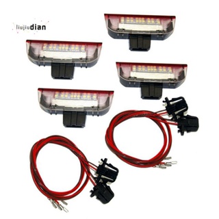 โปรเจคเตอร์ไฟเตือน LED ติดประตูรถยนต์ สําหรับ Golf 6 7 Jetta MK5 MK6 Passat B6 B7 CC TIGUAN Scirocco 4 ชิ้น