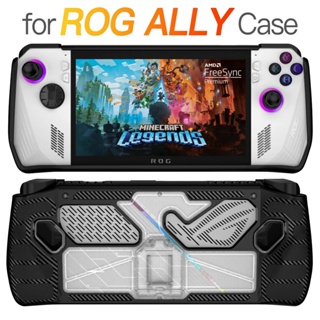 2 IN 1 PC + TPU เคส สําหรับ Asus ROG Ally Game Console Case พร้อมตัวยึด ซิลิโคนนุ่ม ฝาครอบป้องกัน ป้องกันรอยขีดข่วน