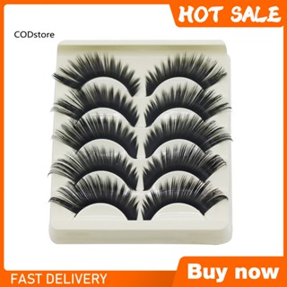Kdcod* ขนตาปลอม 3D แบบไขว้ หนา ยาว สําหรับแต่งหน้า 5 คู่