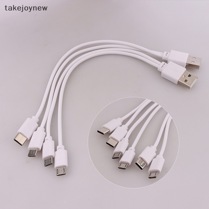 [takejoynew] 2 in 1 สายชาร์จ USB ตัวผู้ เป็น Micro USB Type-C สําหรับ Android สมาร์ทโฟน แท็บเล็ต 1 ชิ้น
