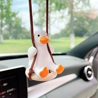 Super Cute Swing Glasses Duck Car Pendant Decorative Creative Car Duck Car Pendant Rearview Mirror Hangings Bio2