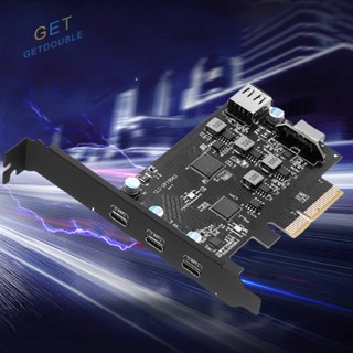 [Getdouble.th] การ์ด PCI-E เป็น USB 3.2 20Gbps PCI-E เป็น Type-C สําหรับ Mac OS Linux Windows7 8 10 [Getdouble.th]