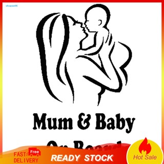 Setn สติกเกอร์สะท้อนแสง ลาย Mum Baby on Board สําหรับติดตกแต่งหน้าต่างรถยนต์