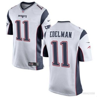 เสื้อกีฬาแขนสั้น ลายทีมชาติฟุตบอล NP2 New England Patriots NFL No.11 Julian Edelman ทรงหลวม สําหรับผู้ชาย และผู้หญิง PN2