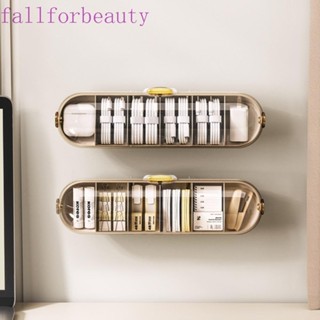 FALLFORBEAUTY กล่องเคสพลาสติก กันฝุ่น 6 ช่อง พร้อมฝาปิด สําหรับจัดเก็บสายชาร์จ