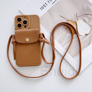 เคสโทรศัพท์มือถือหนัง PU แบบนิ่ม พร้อมสายคล้อง และช่องใส่บัตร หรูหรา สําหรับ Xiaomi Mi 12T 11T 12 Lite 13 POCO X5 X4 Pro X3 NFC