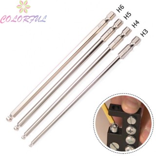 【COLORFUL】Screwdriver Bits 4pcs Alloy Steel Ball Head Hex Bit Hex Screwdriver Bits