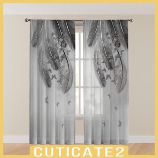 [Cuticate2] ผ้าม่านกึ่งโปร่ง สีเทา สําหรับตกแต่งบ้าน ห้องครัว ห้องนั่งเล่น