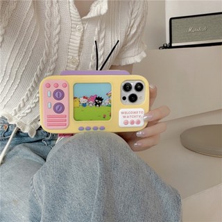 SANRIO เคสซิลิโคนนิ่ม ลายการ์ตูนชินจังน่ารัก สําหรับ iPhone 14 13 12 Pro Max 11 14promax