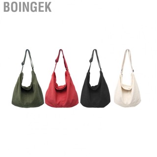 Boingek Canvas Messenger Bag  Pure Color Big Soft Casual Breathable for Women School