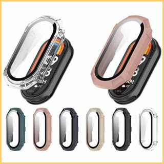 2 in 1 เคสกระจกกันรอยหน้าจอ 3D สําหรับ Xiaomi Mi Band 7 6 NFC 5 4 3