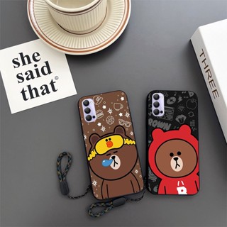 เคสโทรศัพท์มือถือ กันกระแทก ลายการ์ตูนหมีบราวน์ สําหรับ OPPO Reno 2 2F 2Z 3 4 4F 5 4G 5G 5F 6 Lite 6Z 7 8 5G