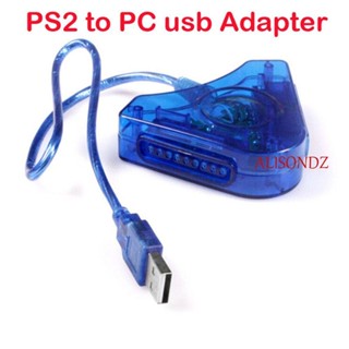 ALISONDZ Psx PS1 PS2 ตัวแปลง USB พร้อมไดรเวอร์ CD USB คู่ ตัวแปลงเกมแพด จอยแพด เกม PC USB ตัวควบคุมเกม PS2 ด้ามจับแบบมีสาย เป็นตัวแปลง PC