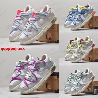 รองเท้าคู่รัก สีขาวออฟไวท์ Rototm x NK Dunk Low 50 OW DJ0950-113 A10