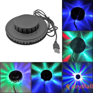 ❤ Fairymall ไฟดิสโก้ LED AU 5W USB RGB หมุนได้ สําหรับเวที ปาร์ตี้