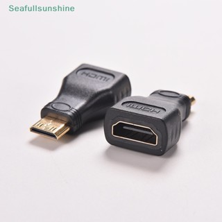 Seaf&gt; อะแดปเตอร์เชื่อมต่อ HDMI Type C ตัวผู้ เป็น HDMI Type A ตัวเมีย สําหรับ HDTV Mini 1 ชิ้น