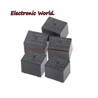 รีเลย์พาวเวอร์ SRD-S-105D 5VDC SRD-S-112D 12VDC SRD-S-124D 24VDC 12A 5PINS DC5V DC12V DC24V 5V 12V 24V