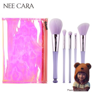 NEE CARA นีคาร่า แปรงแต่งหน้า ชุดแปรงแต่งหน้า 5ชิ้น พร้อมกระเป๋า N828 SET BRUSH 5 PIECE (Moov คัดสรรมาเพื่อคุณ)