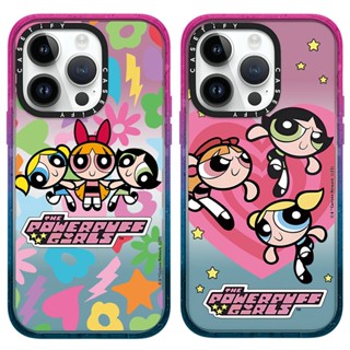 Casetify เคสโทรศัพท์อะคริลิคแข็ง กันกระแทก ลาย The Powerpuff Girls สีแคนดี้ สําหรับ IPhone 12 13 14 Pro Max