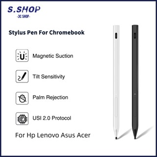 ต้นฉบับ USI ปากกาสไตลัสสําหรับ Chromebook ดินสอที่มีการปฏิเสธฝ่ามือ 4096 ความไวในการเอียงสําหรับ Lenovo Acer HP Samsung ASUS Chromebook ยาเม็ด PC