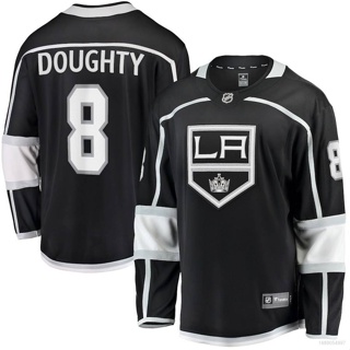 ใหม่ NHL Los Angeles Kings Jersey Drew Doughty เสื้อยืด แขนยาว พลัสไซซ์