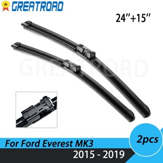 ใบปัดน้ําฝนกระจกหน้ารถยนต์ RHD 24 นิ้ว และ 15 นิ้ว สําหรับ Ford Everest MK3 2015 2016 2017 2018 2019