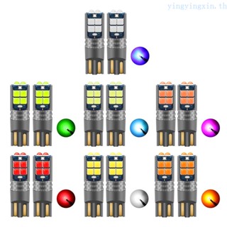 Yin หลอดไฟ LED 10SMD T10 สําหรับติดป้ายทะเบียนรถยนต์ 2 ชิ้น