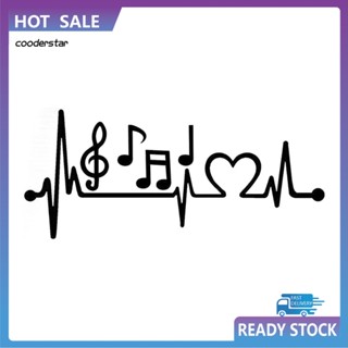 Cood สติกเกอร์ ลายตัวโน้ตดนตรี Heartbeat มีกาวในตัว สําหรับตกแต่งหน้าต่างรถยนต์