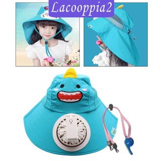 [Lacooppia2] หมวกกันแดด พร้อมพัดลม ชาร์จ USB สําหรับเด็กผู้หญิง ผู้ชาย ตกปลา เดินป่า