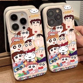 เคสโทรศัพท์มือถือ แบบนิ่ม ลายการ์ตูนชินจัง กันกระแทก สําหรับ Apple Iphone 11plus 14pro 12 13 8 7 2YE8