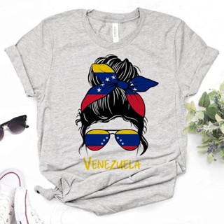 Venezuela เสื้อยืด สไตล์สตรีท ฮาราจูกุ สําหรับผู้หญิง