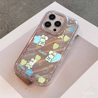 เคสโทรศัพท์มือถือ ซิลิโคนนุ่ม ใส ลายกระต่าย ดาว สําหรับ Iphone 14Promax 14Pro 14 13Promax 13Pro 13 12Promax 12Pro 12 11Promax 11 XSMAX XR 7Plus