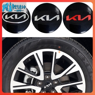 Rto สติกเกอร์ฝาครอบดุมล้อรถยนต์ 56 มม. อุปกรณ์เสริม สําหรับ KIA Morning Forte Spectra Sportage Rio Picanto Sorento K5 K3 Cerato Rondo Grand Carnival Seltos 4 ชิ้น