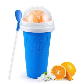 Summer Squeeze Homemade Juice Water Bottle Quick-Frozen Smoothie Sand Cup Pinch Fast Cooling Magic Ice Cream Slushy Maker Beker