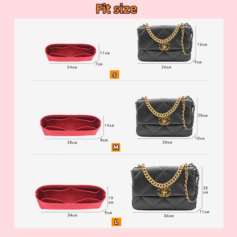 [YiYi] กระเป๋าจัดระเบียบ สําหรับใส่เครื่องสําอาง CHANEL 19 FLAP bag