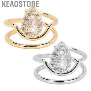 Keaostore Women Rhinestone Nail Ring  Elegant Healthy Environmentally Friendly for Girls