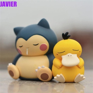 โมเดลฟิกเกอร์ PVC รูปการ์ตูนอนิเมะคริสต์มาส Psyduck Snorlax ของเล่นสําหรับเด็ก