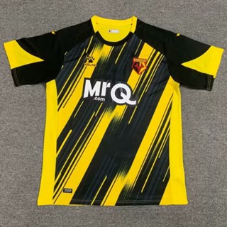 เสื้อกีฬาแขนสั้น ลายทีมชาติฟุตบอล Watford Home 23-24 ไซซ์ S-XXL ชุดเหย้า สําหรับผู้ชาย AAA