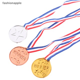 [fashionapple] เหรียญรางวัล พลาสติก สีบรอนซ์ สีทอง สีเงิน สําหรับปาร์ตี้ 3 ชิ้น