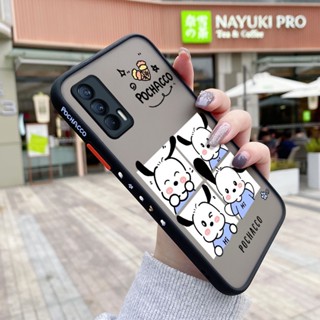 เคสซิลิโคนใส ขอบสี่เหลี่ยม กันกระแทก ลายการ์ตูน Pochacco น่ารัก สําหรับ Realme V15 5G