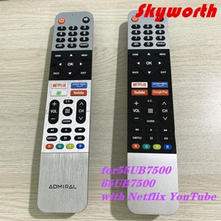 Skyworth Coocaa 43S3N รีโมตคอนโทรลสมาร์ททีวี 55UB7500 และ 65UB7500 TB5000 UB5100 UB5500 Series Skyworth UB5 Series (43UB5500 43UB5550 43UB5560 50UB5500 50UB5550 50UB5560