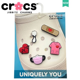 Jibbitz Crocs charms ชุดหัวเข็มขัด รูปการ์ตูนดอกไม้น่ารัก DIY อุปกรณ์เสริม สําหรับตกแต่งรองเท้าพยาบาล 2023