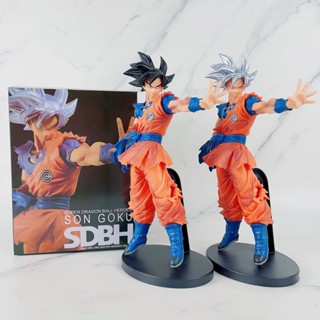 โมเดลฟิกเกอร์ อนิเมะ Z Son Goku สีเงิน ผมสีดํา ขนาด 25 ซม. สําหรับตกแต่งโต๊ะ ของขวัญวันเกิด คริสต์มาส