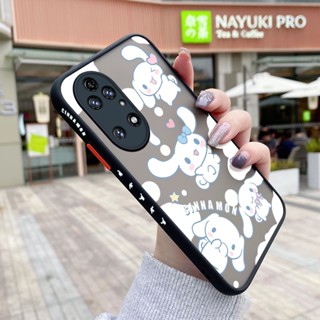 สําหรับ Huawei P50 Pro เคสการ์ตูน Laurel ลายสุนัข ขอบสี่เหลี่ยม ดีไซน์ใหม่ กันกระแทก ฝ้า ใส เคสโทรศัพท์แข็ง