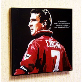 สติกเกอร์โปสเตอร์ผ้าใบ ลายคําคม Eric Cantona Manchester United Sport สําหรับติดตกแต่งผนังบ้าน